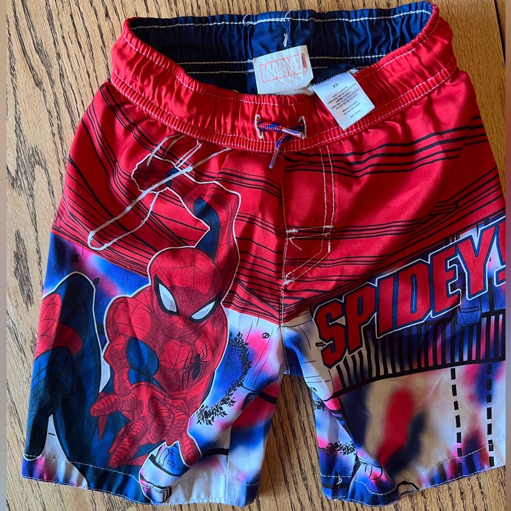 Marvel Red and Blue Athletic Shorts